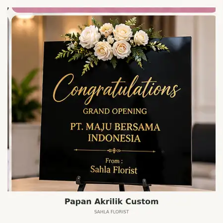 Papan Bunga Akrilik Rejasari